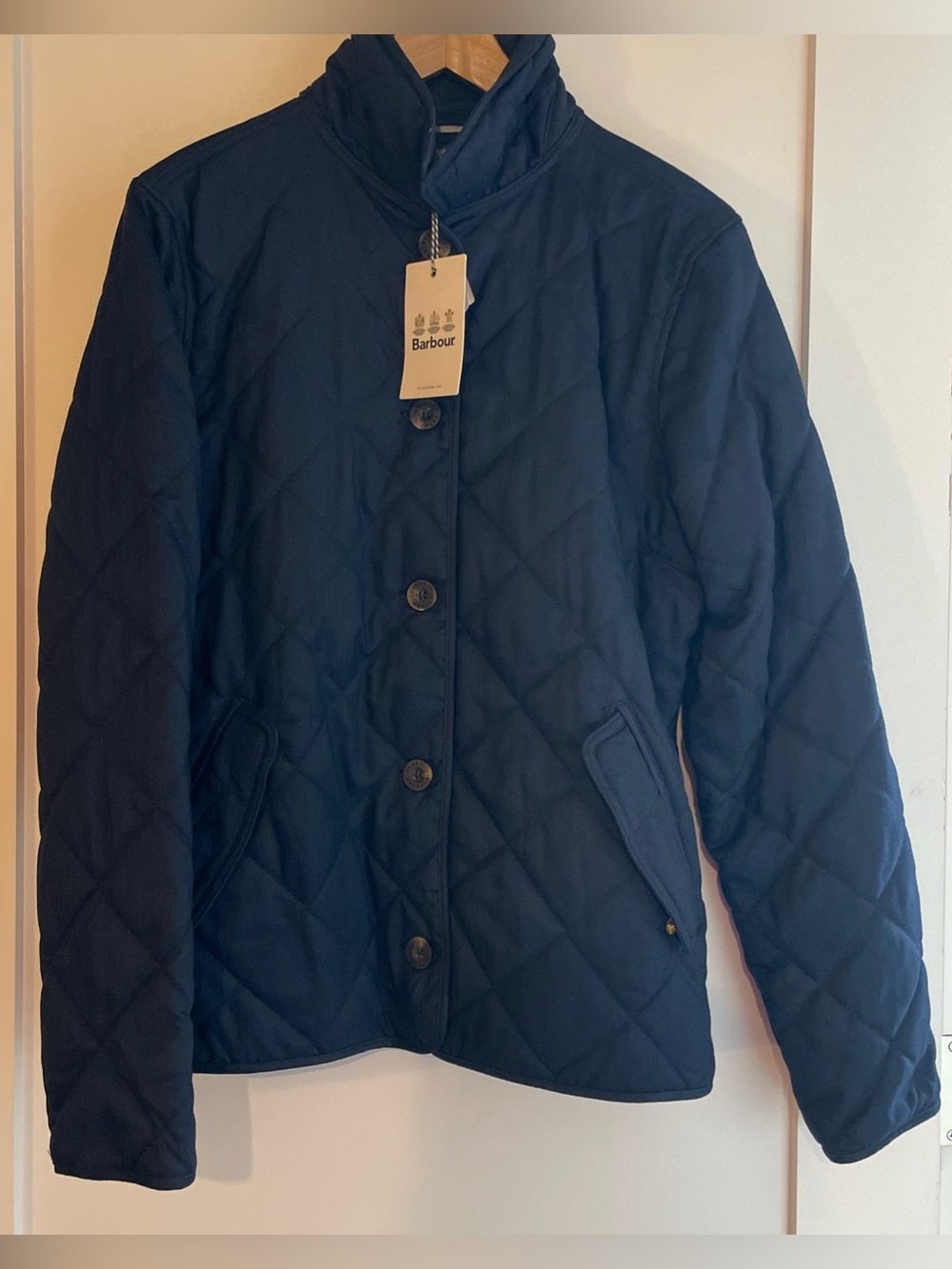 NWT Barbour Skye Quilted Navy Jacket Size 14